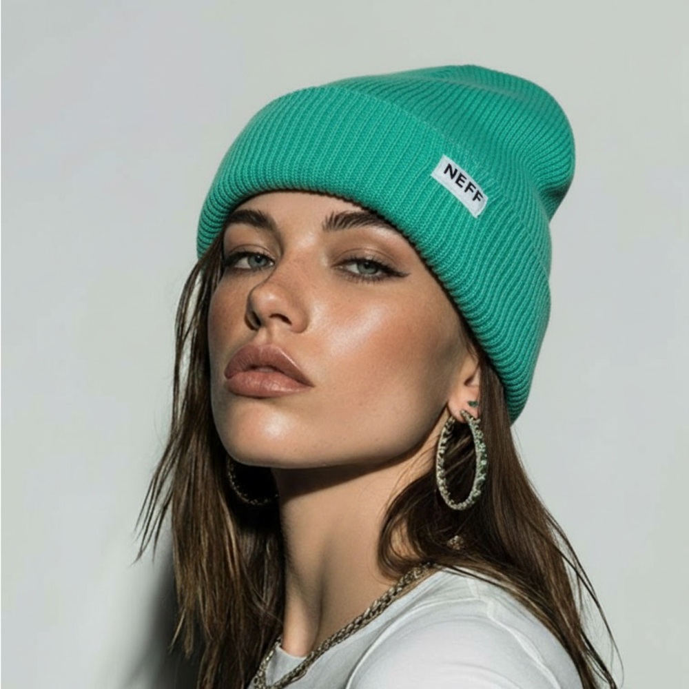 Neff Teal Beanie for Women